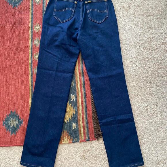 LEE Vintage High Rise Dark Wash Straight Leg Jeans Size 4/27 - Picture 2 of 5